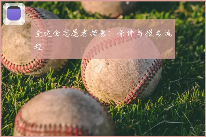 全运会志愿者招募:条件与报名流程